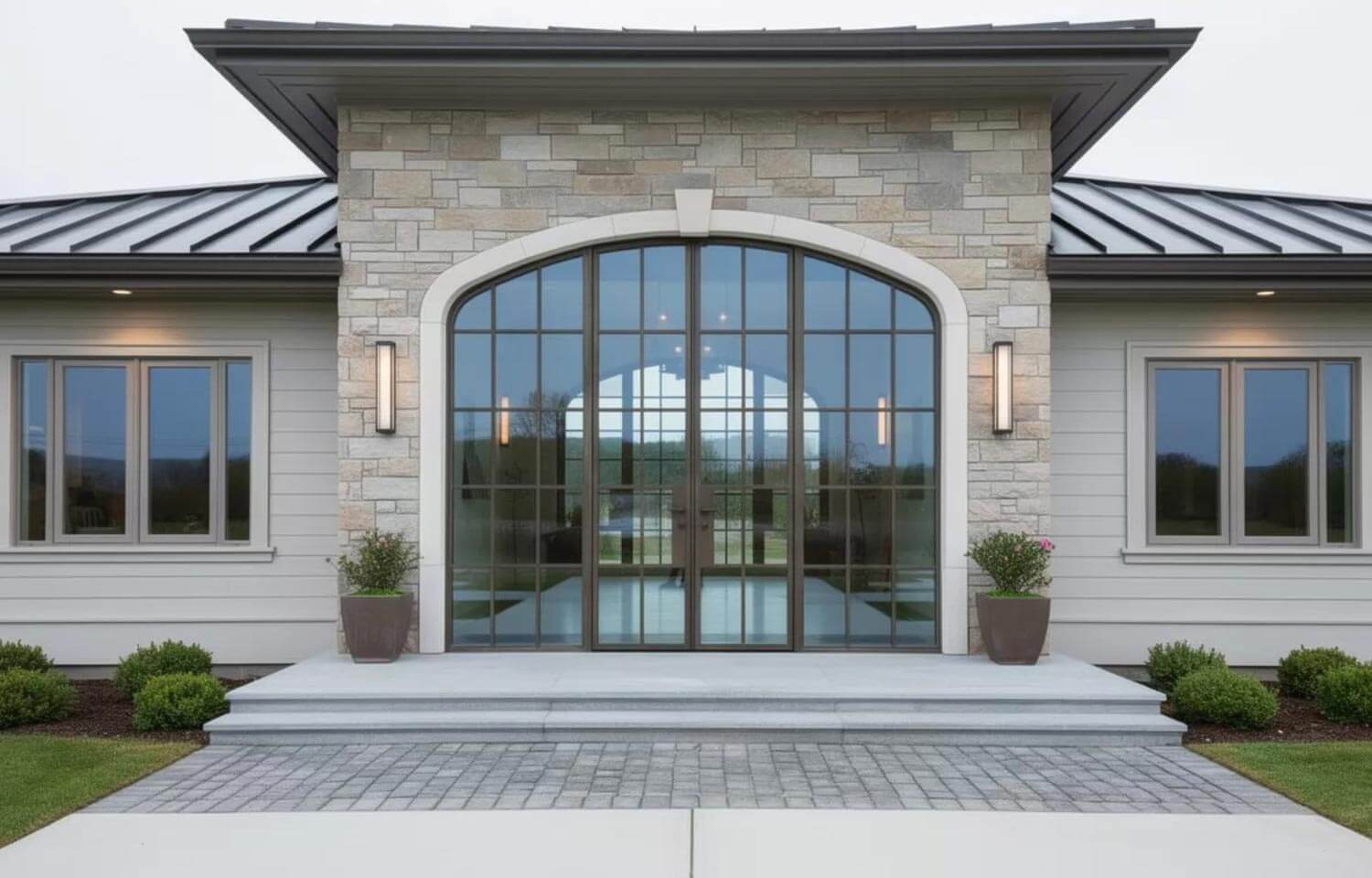 Arched Glass Door